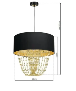 Niezwykle ozdobna lampa wisząca do salonu MLP6442 z serii ALMERIA | Kaja Oświetl*Sklep Kaja Store