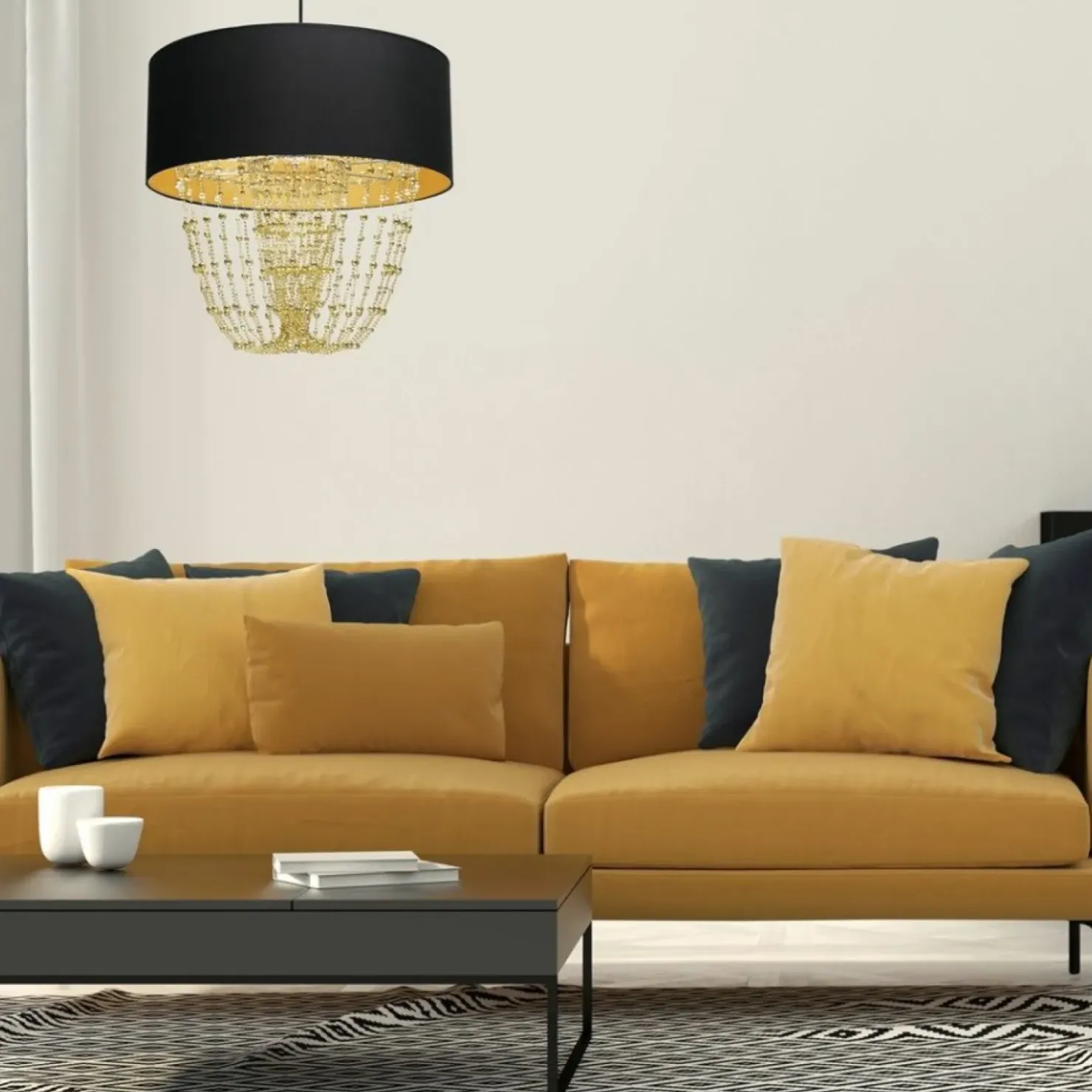 Niezwykle ozdobna lampa wisząca do salonu MLP6442 z serii ALMERIA | Kaja Oświetl*Sklep Kaja Store