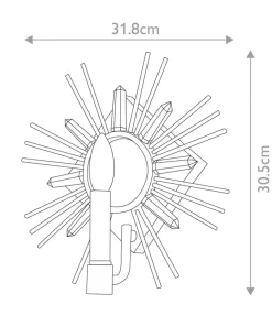 Niezwykły kinkiet do korytarza GN-SUN-KING-1-G z serii SUN KING*Sklep Kaja Store