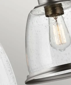 Niklowa lampa wisząca, trzy klosze FE-HOBSON-3P-SN z serii HOBSON*Sklep Kaja Flash Sale