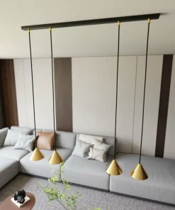 Store Sklep Kaja Nowoczesna, czarno złota lampa wisząca 1329/4 ELIT | Kaja Oświetlenie