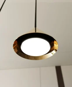 Store Sklep Kaja Nowoczesna, czarno złota lampa wisząca 1329/4 ELIT | Kaja Oświetlenie