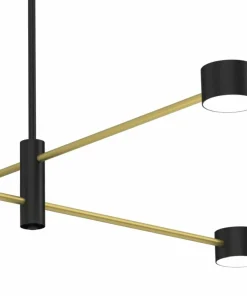 Store Sklep Kaja Nowoczesna, czarno-złota lampa wisząca MLP8419 CROSS | Kaja