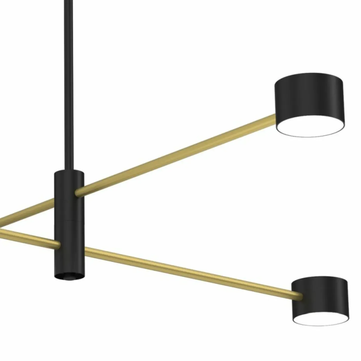 Store Sklep Kaja Nowoczesna, czarno-złota lampa wisząca MLP8419 CROSS | Kaja