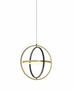 Fashion Sklep Kaja Nowoczesna, czarno-złota lampa wisząca LED WF 6048-0110 LORIA | Kaja