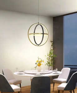 Fashion Sklep Kaja Nowoczesna, czarno-złota lampa wisząca LED WF 6048-0110 LORIA | Kaja