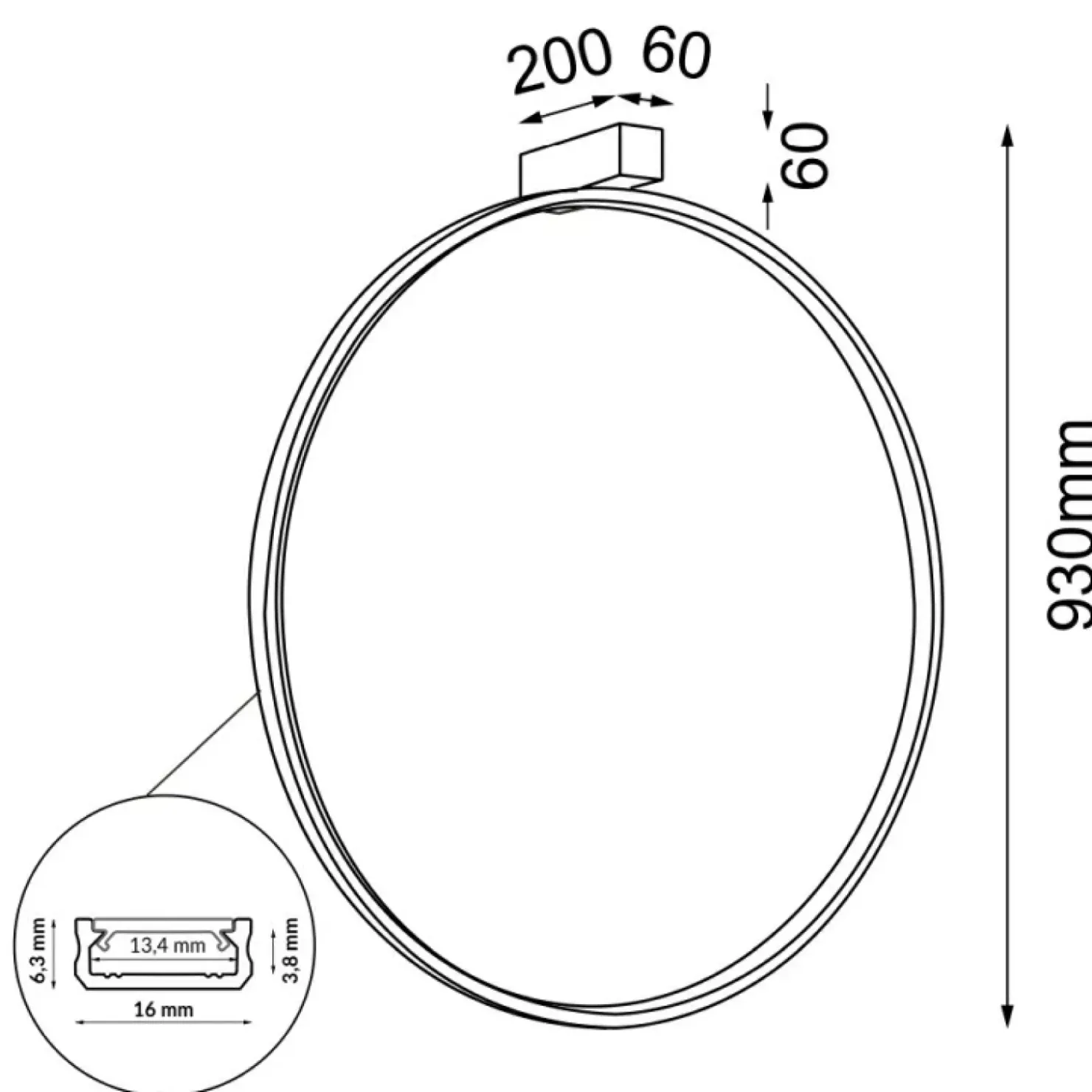 Nowoczesna lampa ścienna koło ⌀87cm 4000K ANT 4312 AGARO | Kaja*Sklep Kaja Sale
