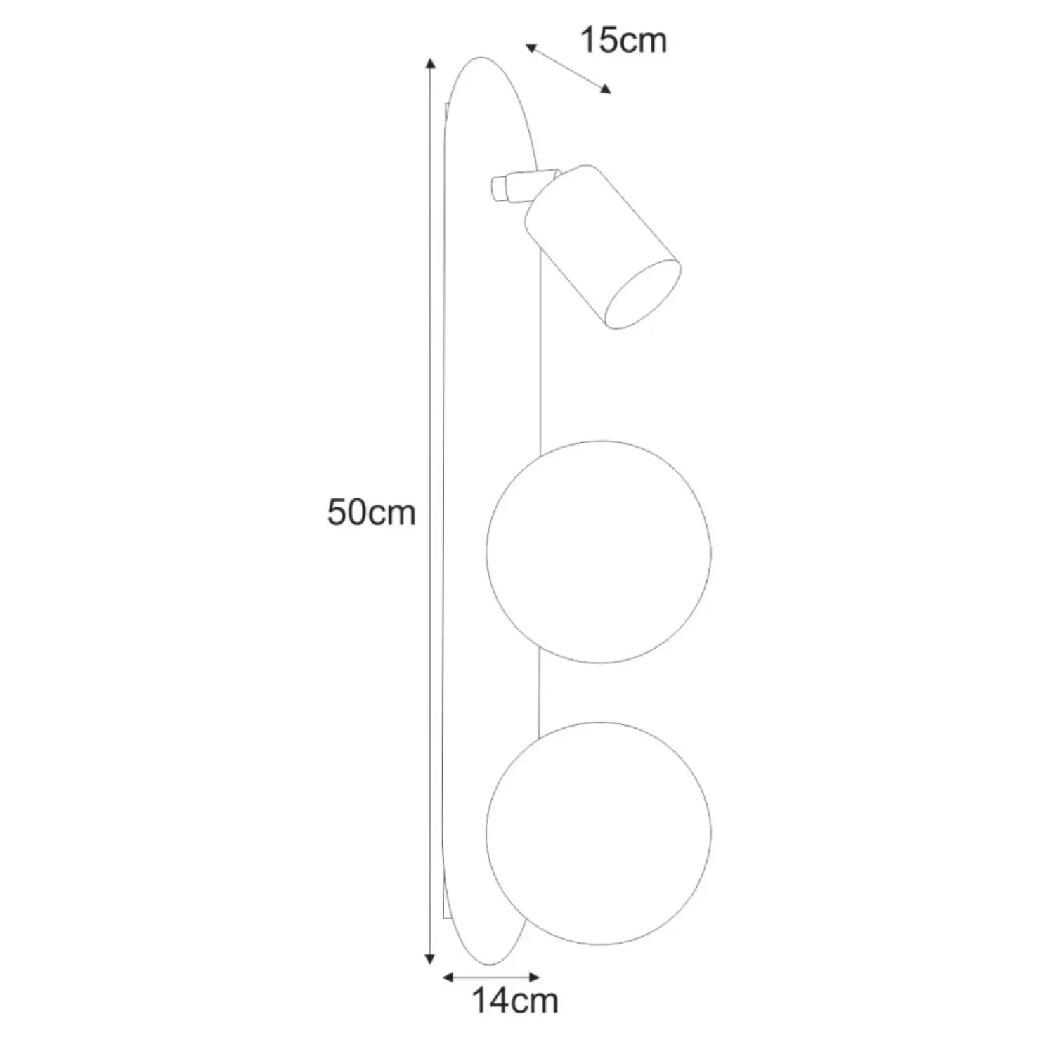 Nowoczesna lampa ścienna, kinkiet do korytarza K-5481 z serii ARIES*Sklep Kaja Sale