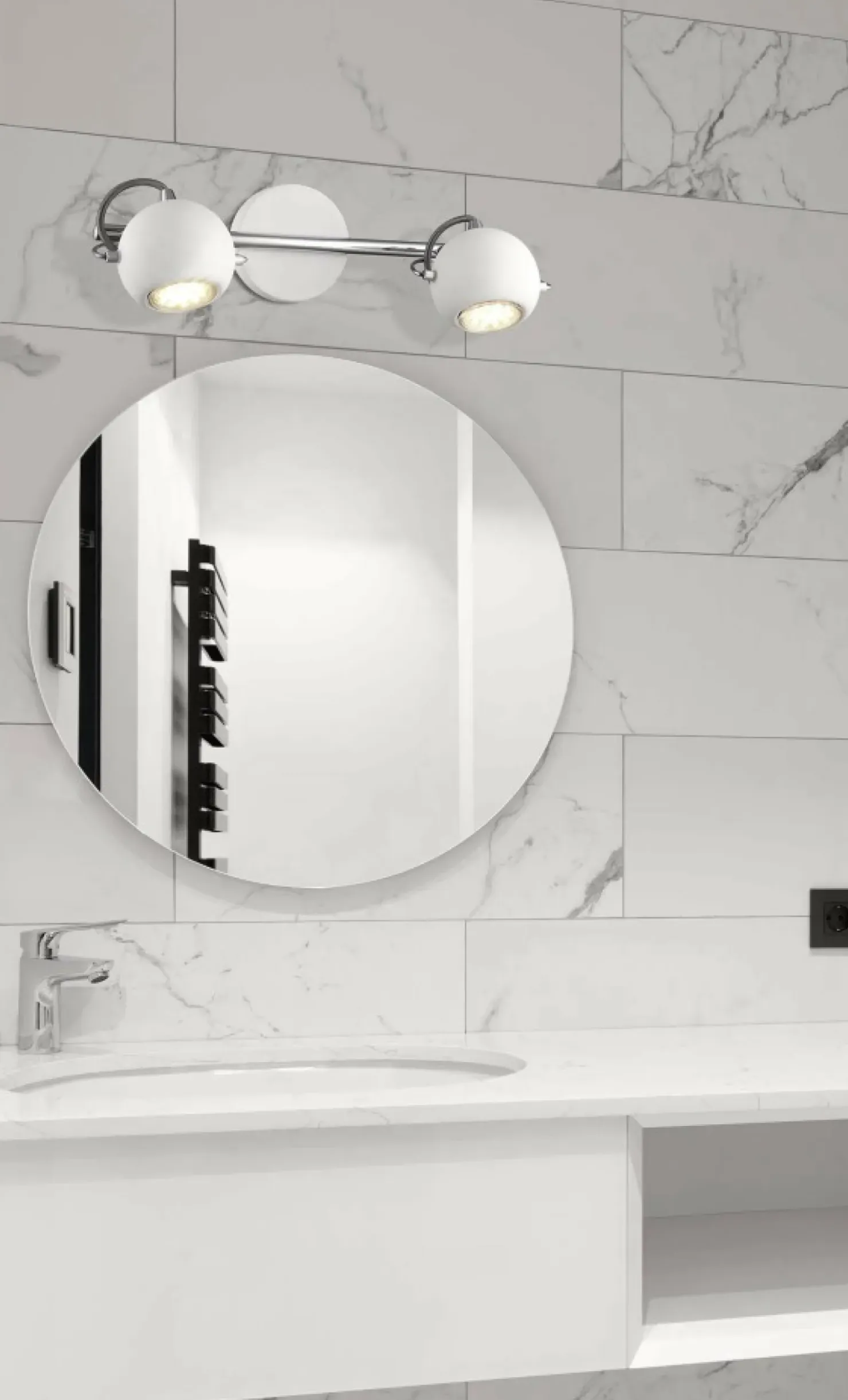 Nowoczesna lampa ścienna K-8002/2 WH SALVA WHITE | Kaja Oświetlenie*Sklep Kaja Shop