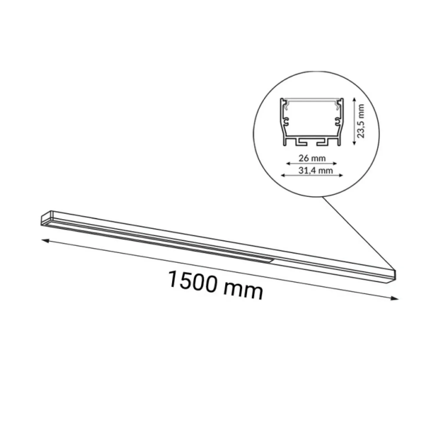 Nowoczesna lampa do salonu 150cm 4000K ANT 1815 HIATE | Kaja*Sklep Kaja Cheap