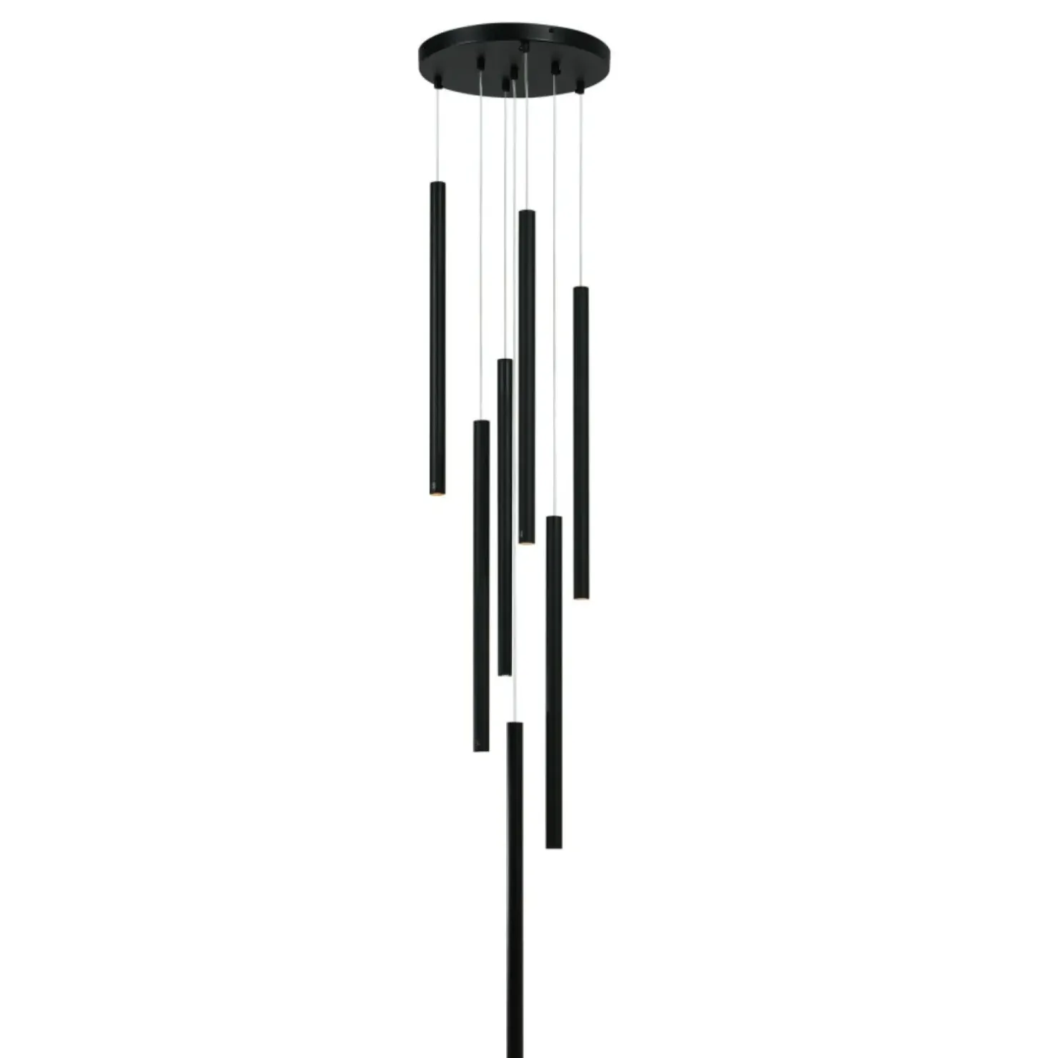 Discount Sklep Kaja Nowoczesna lampa do stylowego salonu LP-894/7P BK z serii LUNGO | Kaja