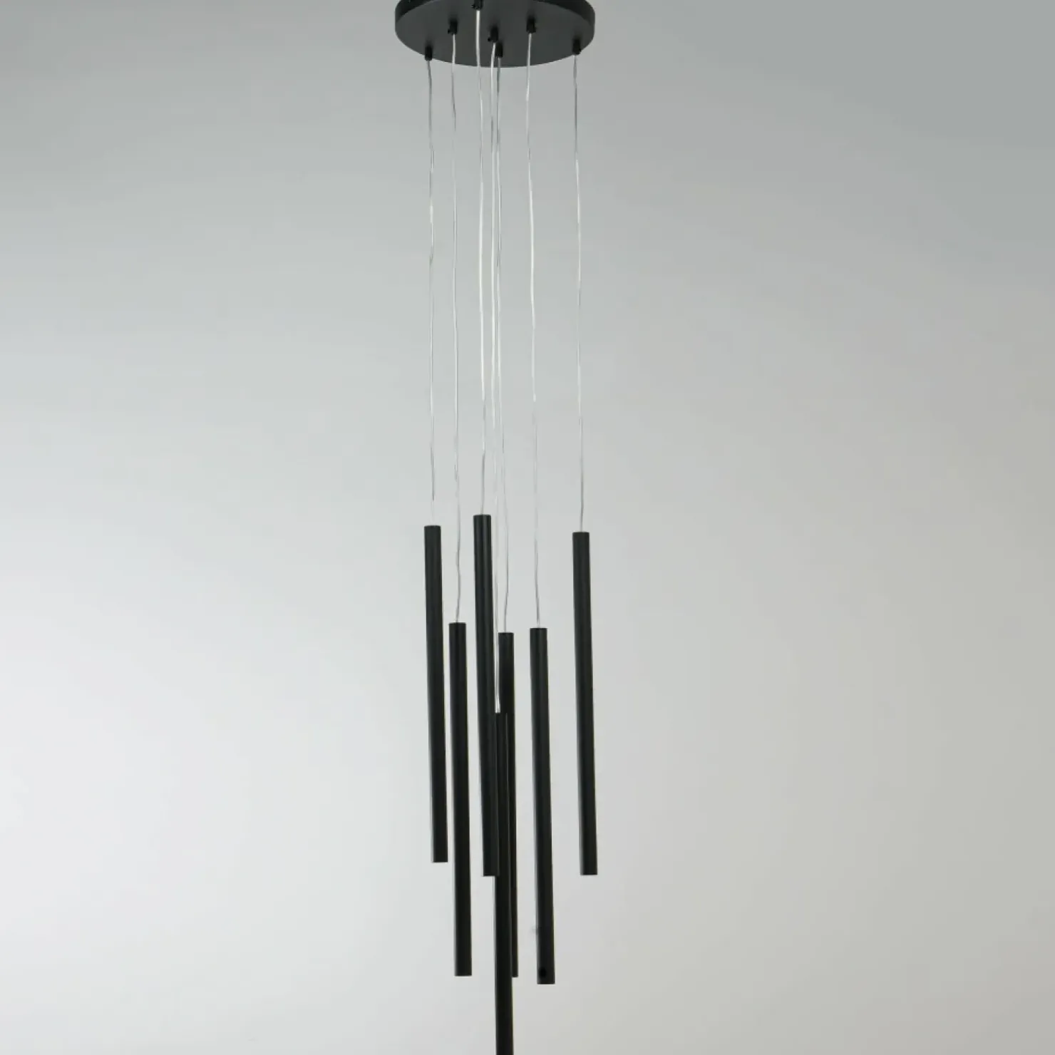 Discount Sklep Kaja Nowoczesna lampa do stylowego salonu LP-894/7P BK z serii LUNGO | Kaja