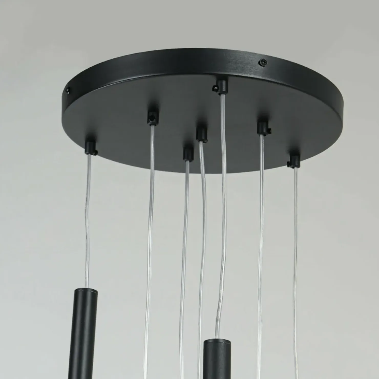 Discount Sklep Kaja Nowoczesna lampa do stylowego salonu LP-894/7P BK z serii LUNGO | Kaja