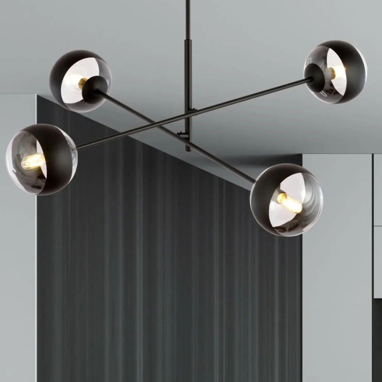 Best Sale Sklep Kaja Nowoczesna lampa sufitowa z kloszami 1168/4 LINEAR | Kaja Oświetlenie