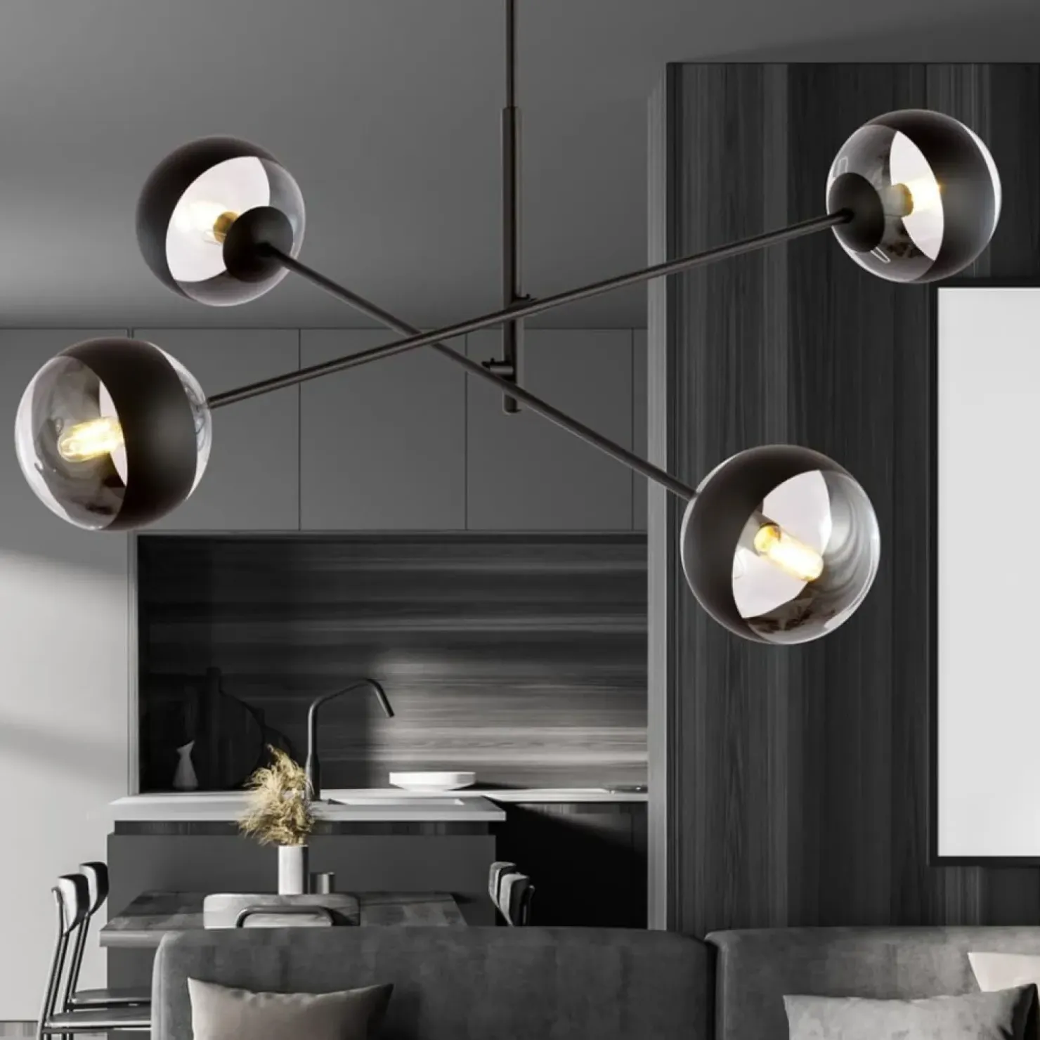 Best Sale Sklep Kaja Nowoczesna lampa sufitowa z kloszami 1168/4 LINEAR | Kaja Oświetlenie