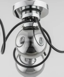 Cheap Sklep Kaja Nowoczesna lampa sufitowa w chromie i czerni AL 28414 | Kaja