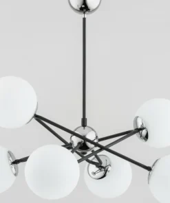 Store Sklep Kaja Nowoczesna lampa sufitowa z elementami z chromu AL 63114 | Kaja