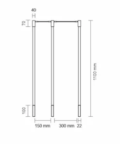 Fashion Sklep Kaja Nowoczesna lampa sufitowa, długie tuby 110cm ANT 9004 ALHA N | Kaja