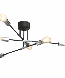 Discount Sklep Kaja Nowoczesna lampa sufitowa, srebrne oprawki LX 3910 z serii FLAME