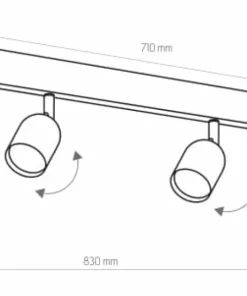 Clearance Sklep Kaja Nowoczesna lampa sufitowa w formie listwy TK 1009 TOP | Kaja