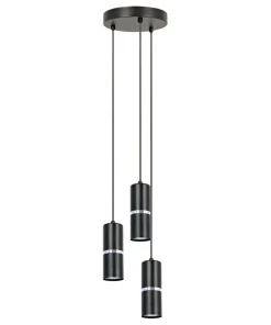 Shop Sklep Kaja Nowoczesna lampa wisząca, czarno-srebrne tuby K-5247 z serii VESTA