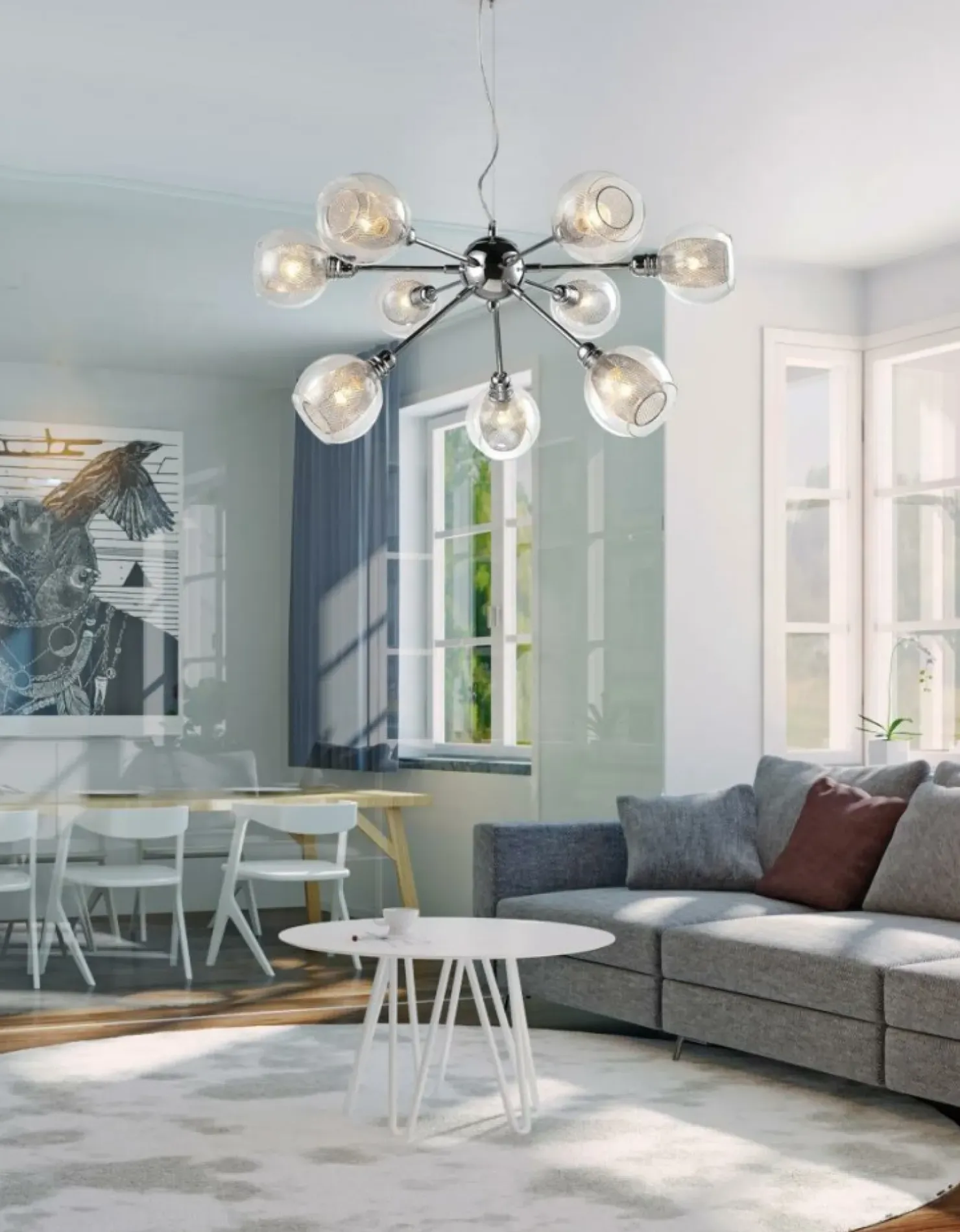 Cheap Sklep Kaja Nowoczesna lampa wisząca do salonu 39-65018 DIXI | Kaja Oświetlenie chrom