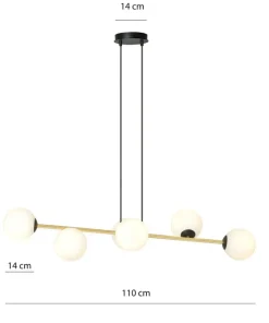 Flash Sale Sklep Kaja Nowoczesna lampa wisząca nad wyspę kuchenną 1241/6 z serii GRAVITY