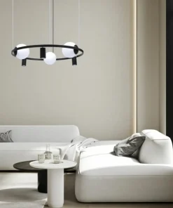 New Sklep Kaja Nowoczesna lampa wisząca z kloszami i spotami 5006 z serii ORBIT