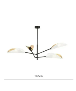 Flash Sale Sklep Kaja Nowoczesna lampa z osłonkami w kształci liści 1159/4 VENE | Kaja