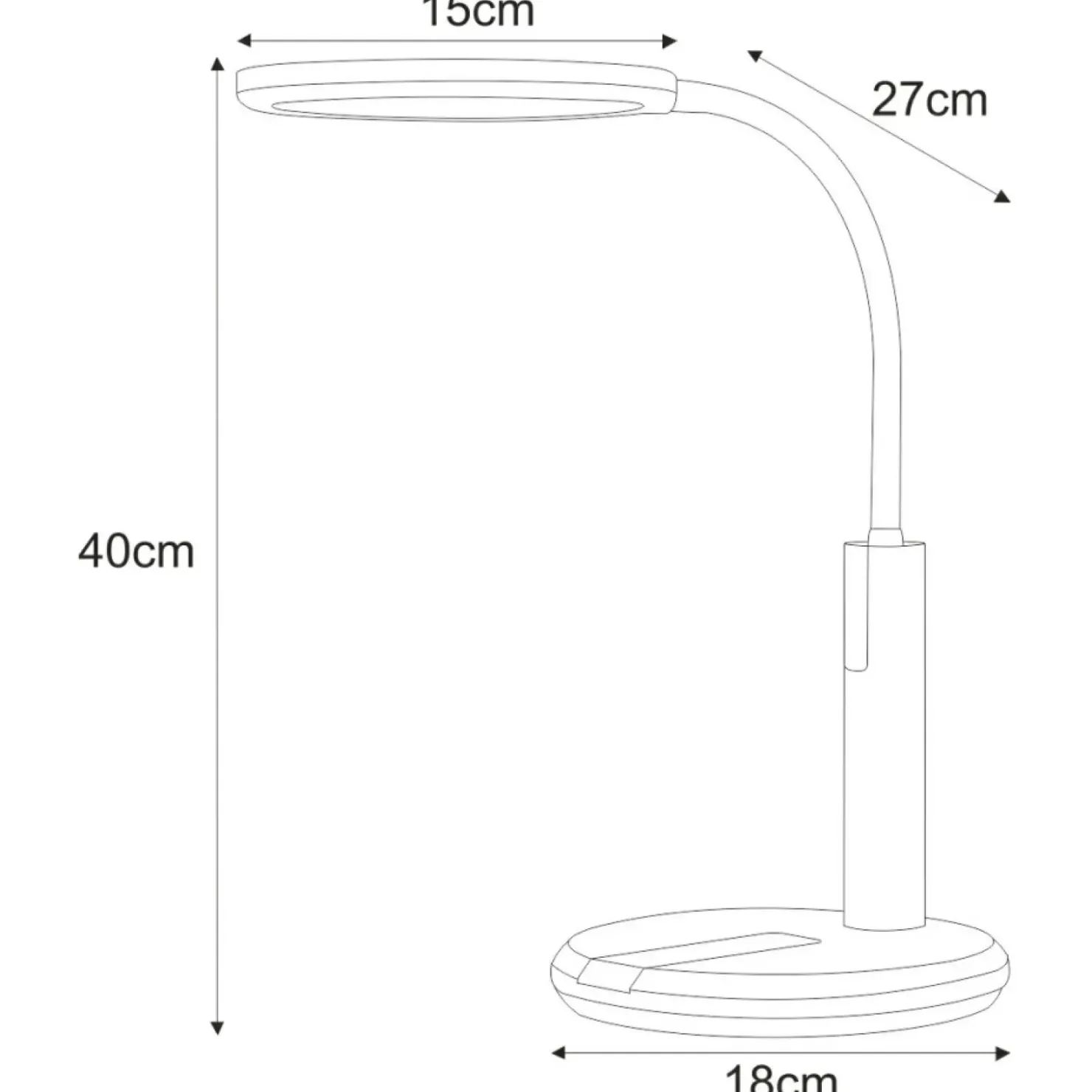 Nowoczesna lampka biurkowa LED 12W K-BL1513A z serii ERIS*Sklep Kaja New