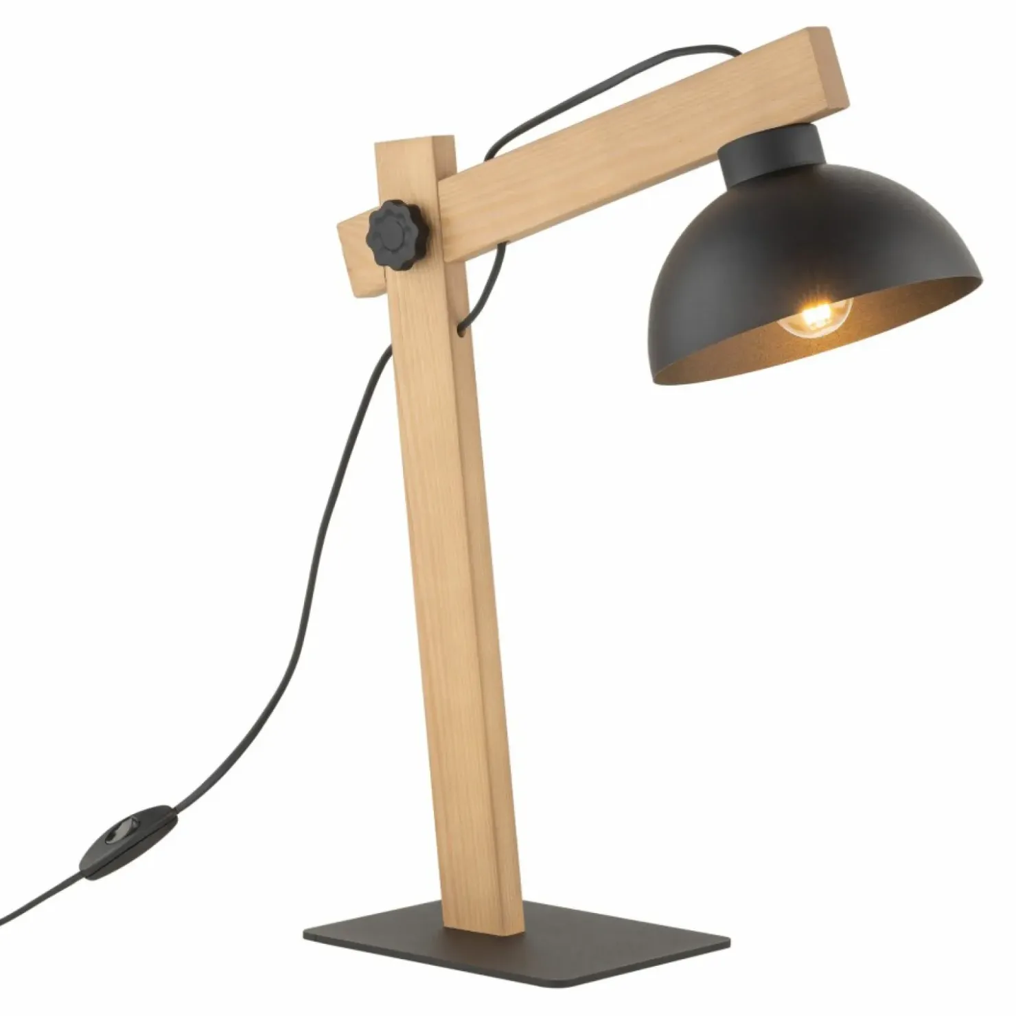 Nowoczesna lampka biurkowa, drewniane ramię TK 5346 z serii OSLO*Sklep Kaja New