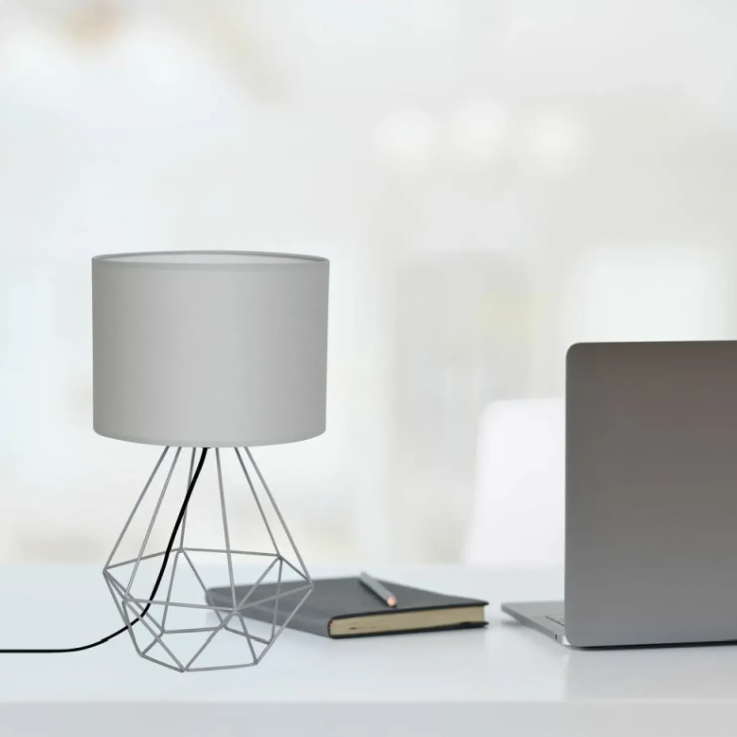 Nowoczesna lampka nocna, druciana podstawa MLP7202 BASKET | Kaja*Sklep Kaja Cheap