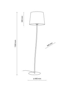 Nowoczesna lampka podłogowa do sypialni TK 16028 NICOLA BROWN | Kaja*Sklep Kaja Online