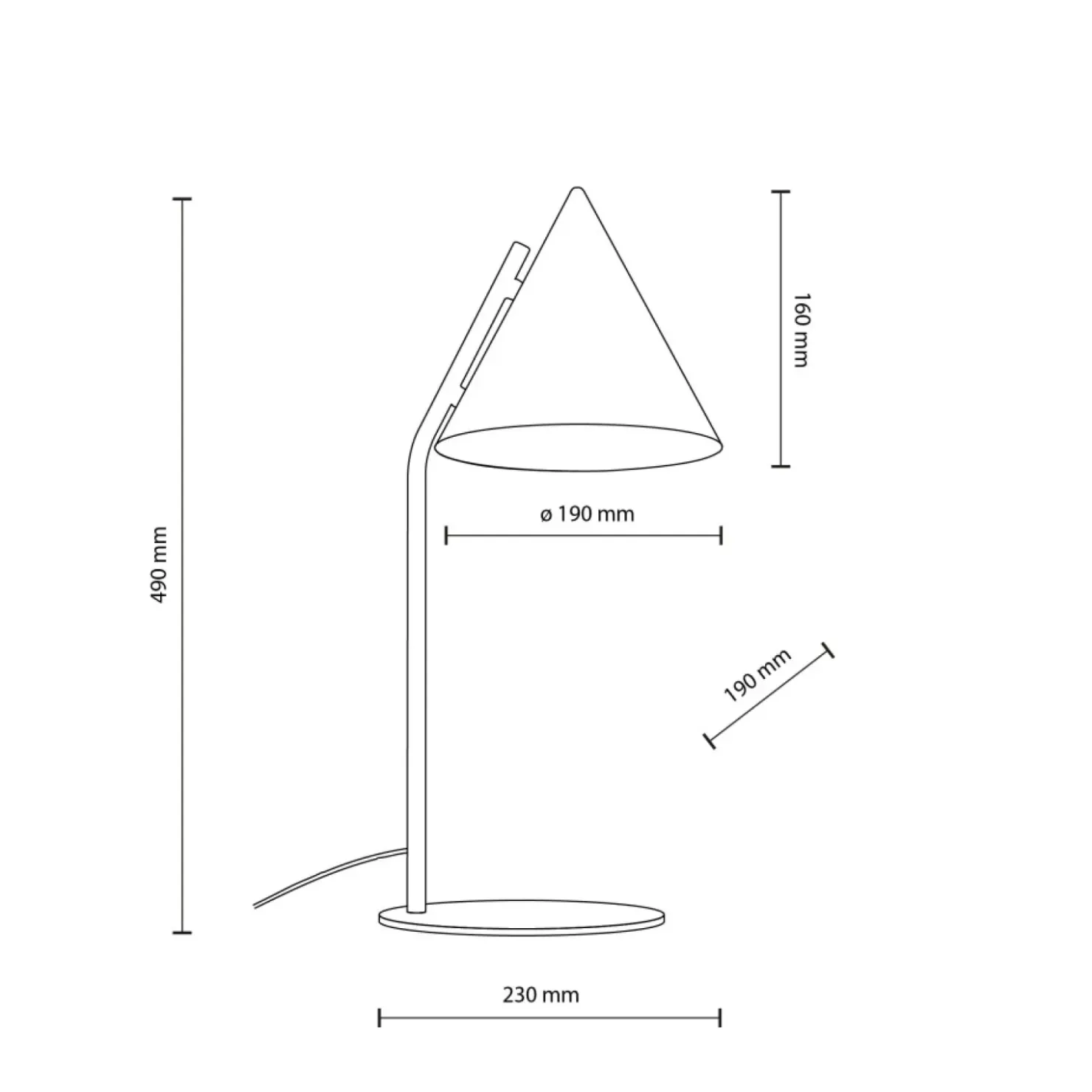 Nowoczesna lampka stołowa - stożek TK 16009 CONO BLACK | Kaja*Sklep Kaja Sale