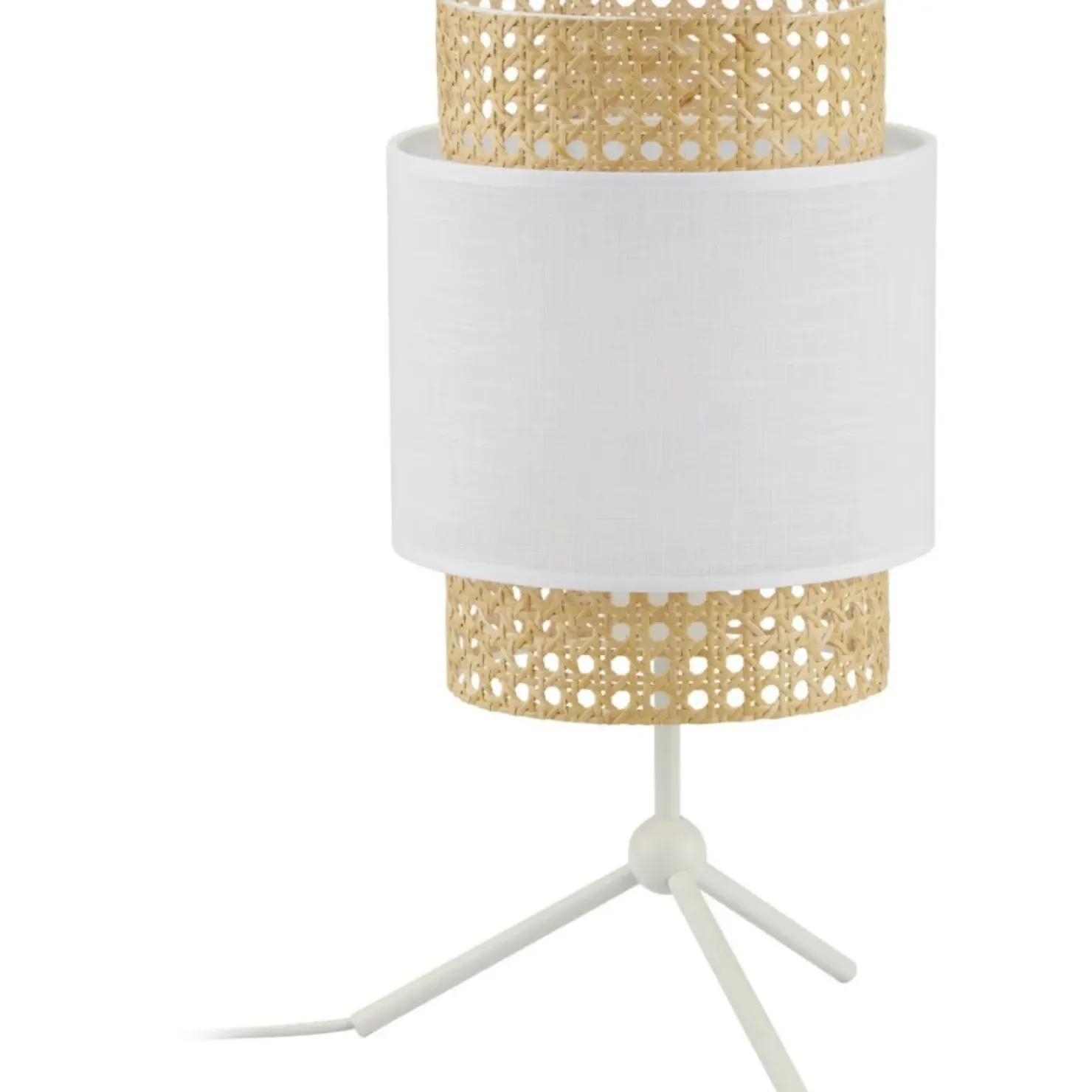 Nowoczesna lampka z ratanowym abażurem TK 6565 BOHO | Kaja Oświetlenie*Sklep Kaja Discount