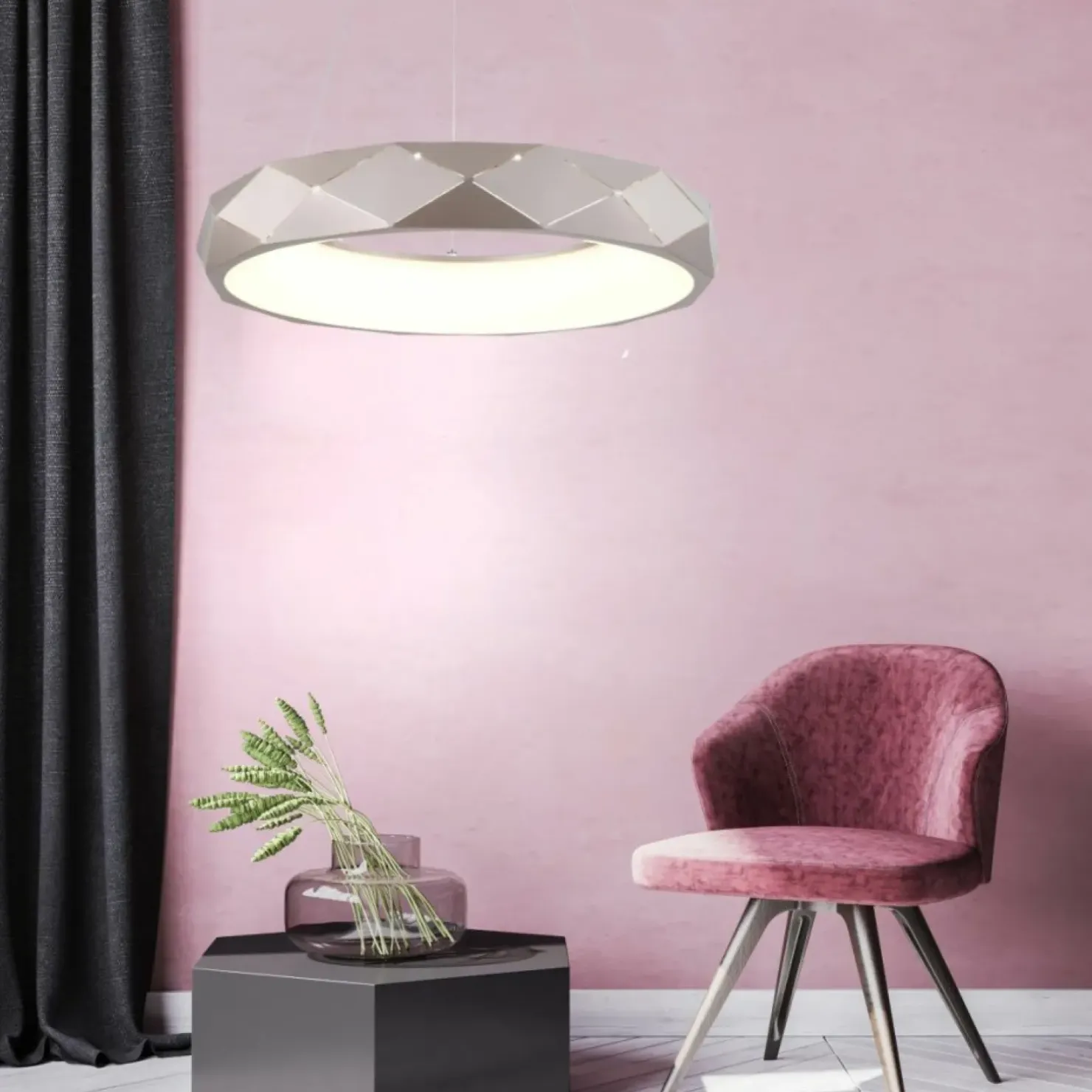 Hot Sklep Kaja Nowoczesna, ledowa lampa do salonu LP-8069/1P LED GD z serii REUS