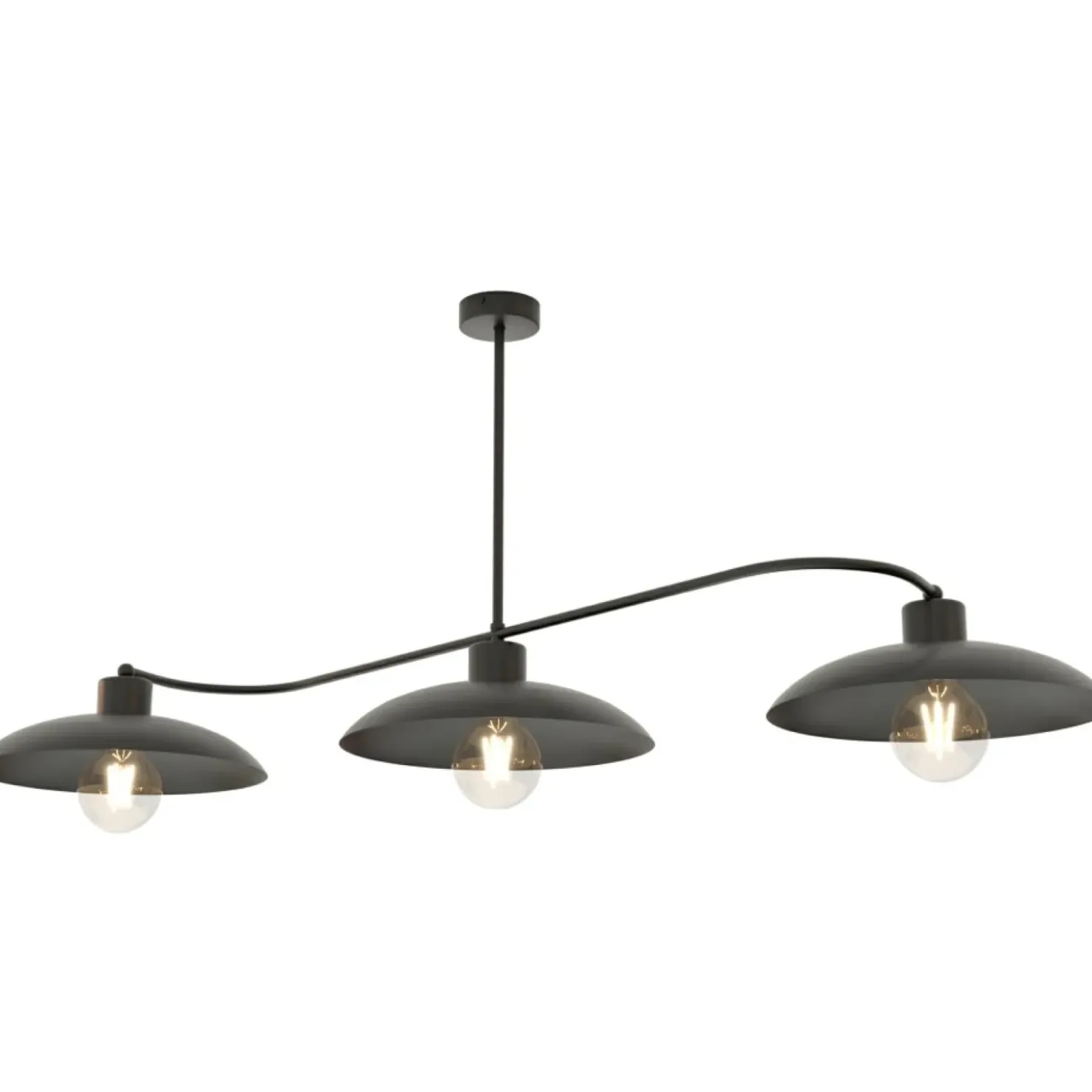 Nowoczesna, potrójna lampa do kuchni 1353/3 FOSTER 3 BLACK | Kaja*Sklep Kaja Cheap