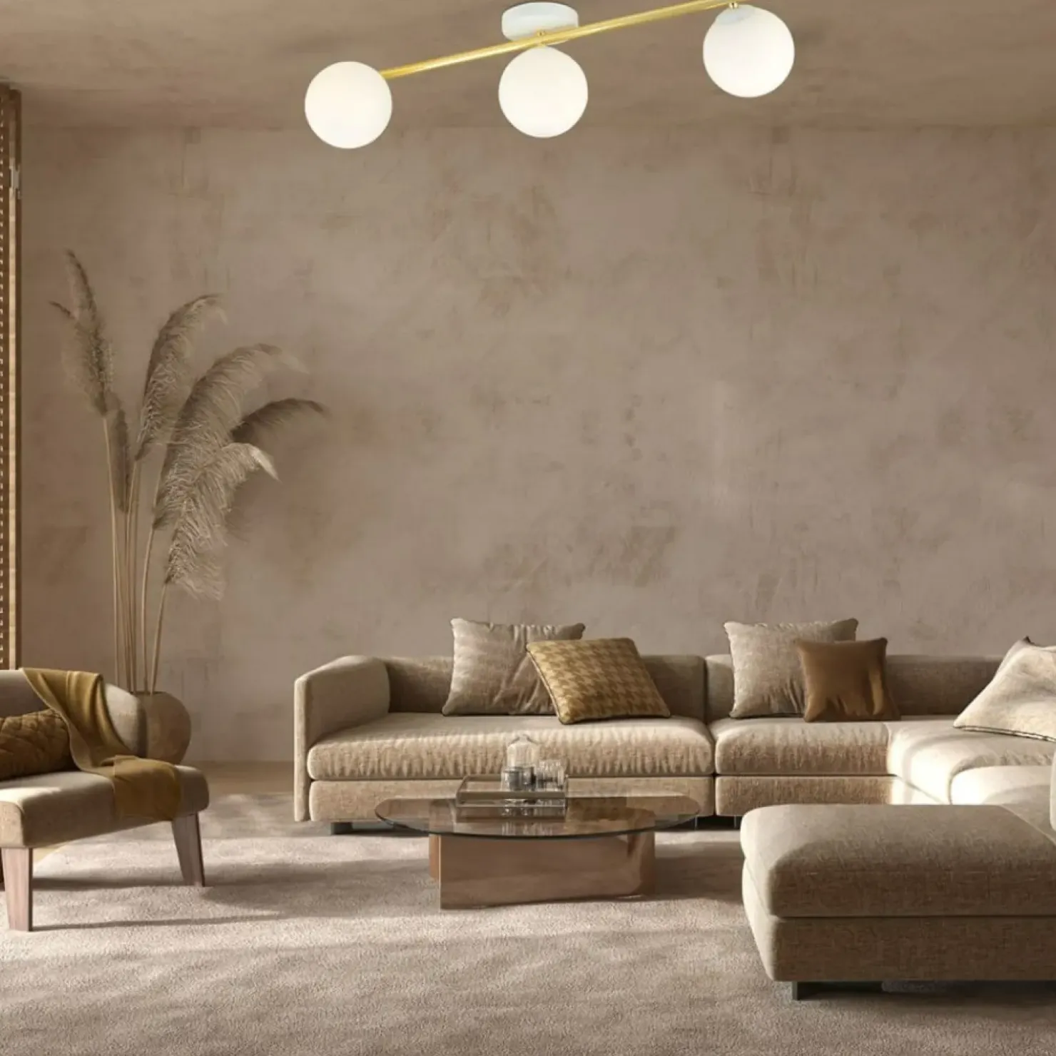 Outlet Sklep Kaja Nowoczesna, prosta lampa sufitowa do salonu 1249/3 z serii SPLENDI