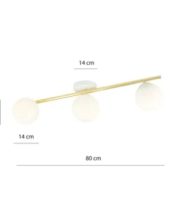 Outlet Sklep Kaja Nowoczesna, prosta lampa sufitowa do salonu 1249/3 z serii SPLENDI