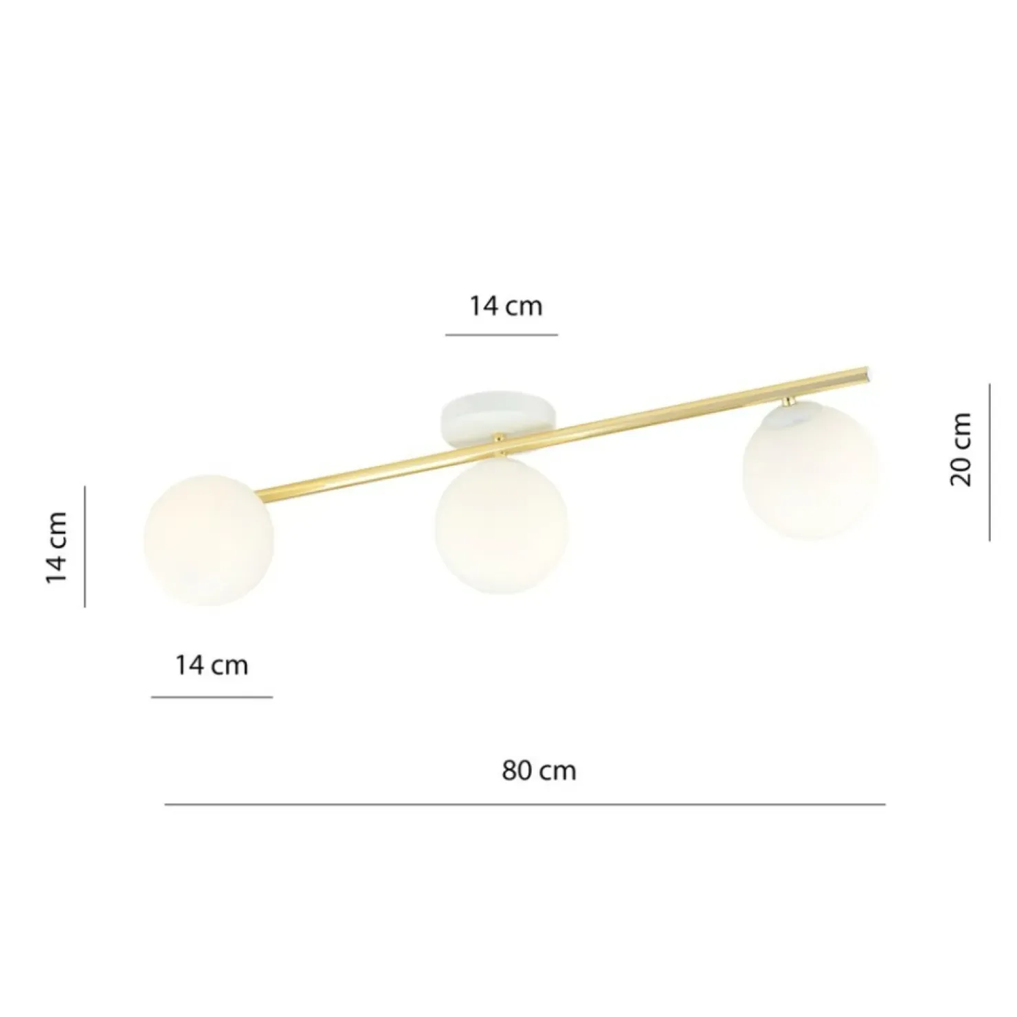 Outlet Sklep Kaja Nowoczesna, prosta lampa sufitowa do salonu 1249/3 z serii SPLENDI