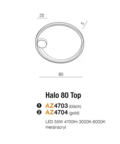 Online Sklep Kaja Nowoczesna złota lampa sufitowa LED okrągła AZ4704 HALO | Kaja złoty