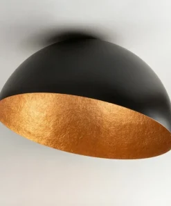 Sale Sklep Kaja Nowoczesny, kopułowy plafon do salonu SIG 32469 - SFERA 50 CZ/MIEDŹ