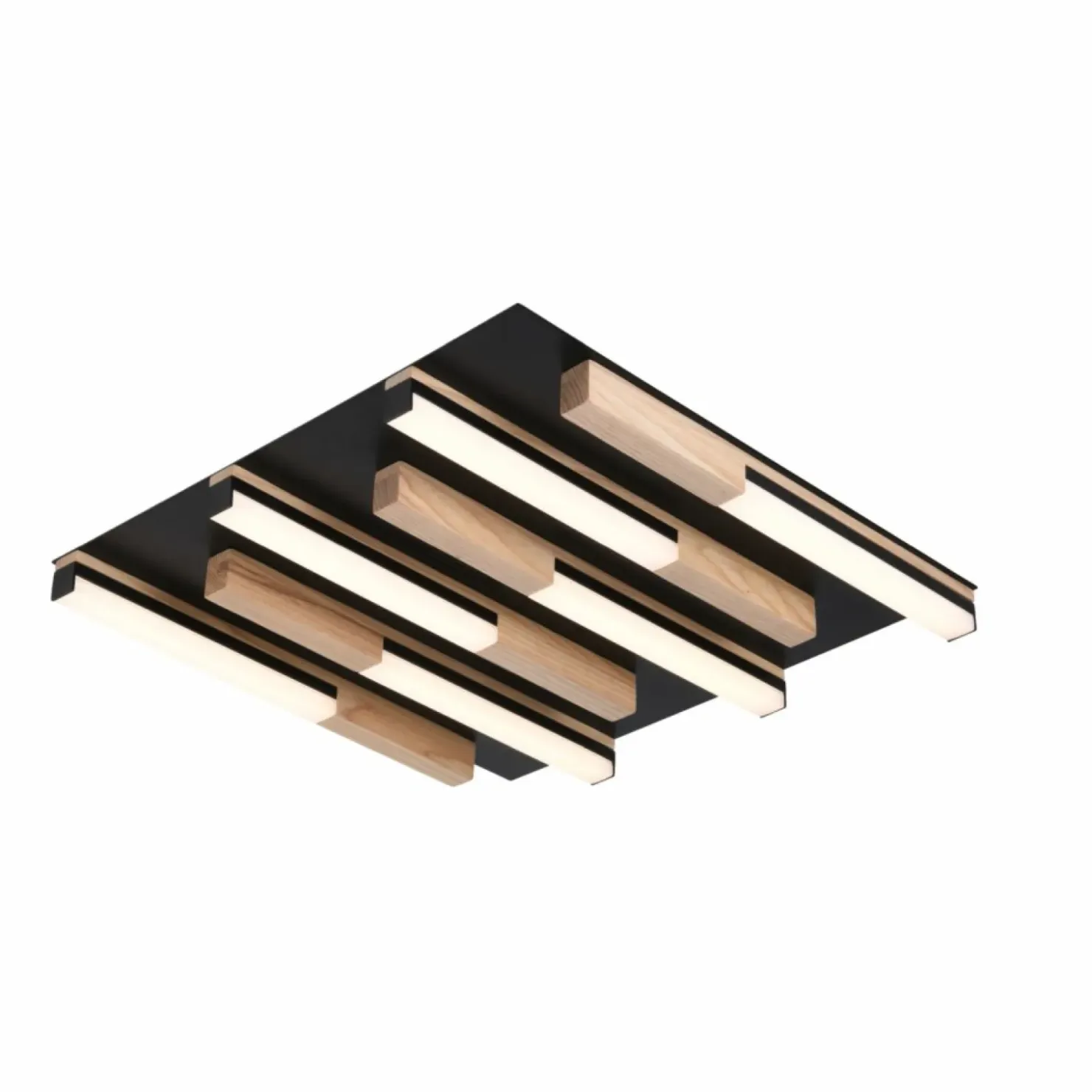 Nowoczesny, ledowy plafon z drewnem MX4980-6S-3BMT ELIOT | Kaja*Sklep Kaja Fashion