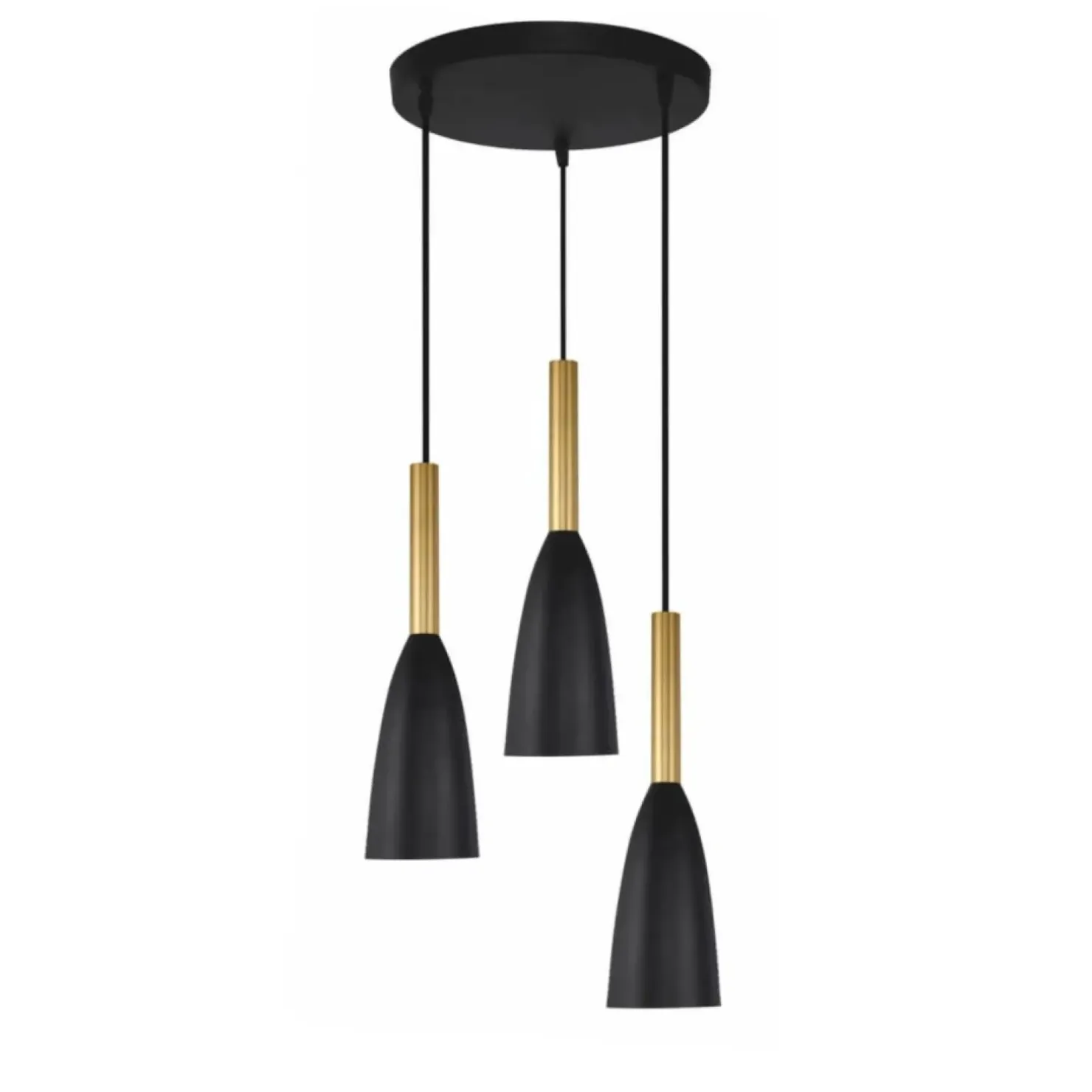 Discount Sklep Kaja Nowoczesny żyrandol, kaskada tub LP-181/3P BK/GD SOLIN | Kaja