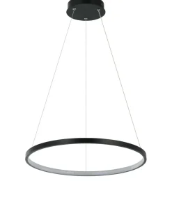 Hot Sklep Kaja Nowoczesny żyrandol obręcz ⌀40 LP-909/1P 4S BK RING | Kaja Oświetlenie