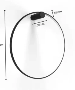 Obręcz ścienna, ledowy ring ⌀60 LP-999/1W S BK MIRROR | Kaja*Sklep Kaja Shop