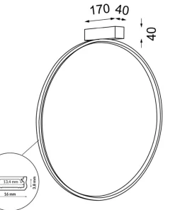 Obręcz LED do mocowania na ścianie ⌀57cm 4000K ANT 4302 AGARO | Kaja*Sklep Kaja Store