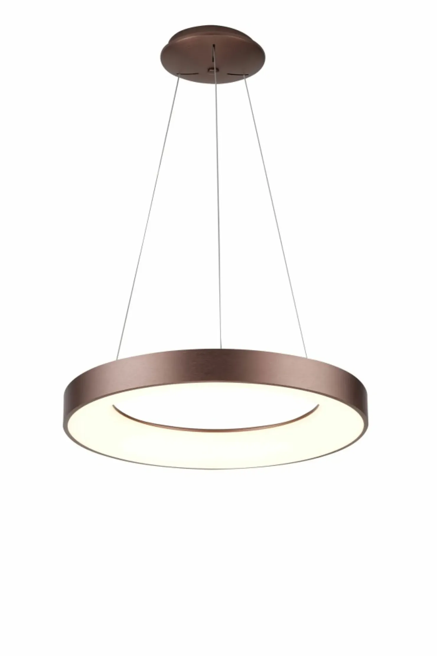 Best Sklep Kaja Obręcz LED w kolorze kawy ⌀79,5cm z pilotem AZ5011 SANTANA | Kaja