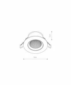 Oczko LED mocowane podtynkowo ⌀9cm 3000K 5W 10546 EGINA LED | Kaja*Sklep Kaja Best