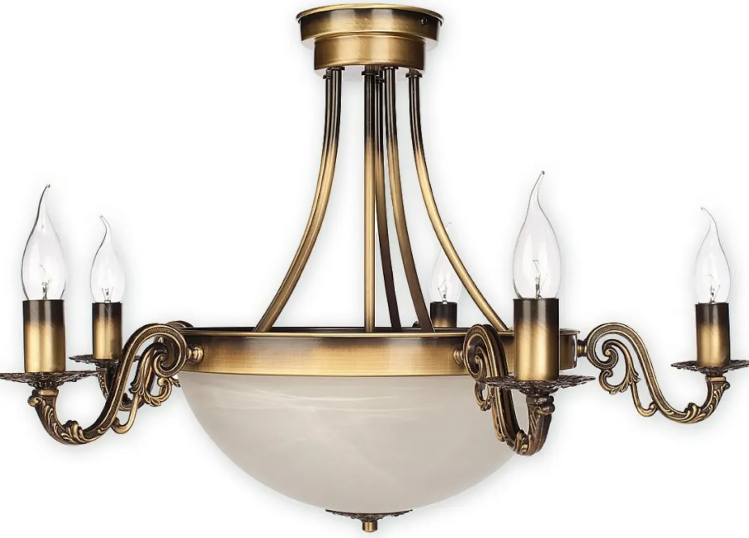 Okazała lampa antyczne złoto O2135 W7 PAT ARKADIA PLUS | Kaja*Sklep Kaja Cheap